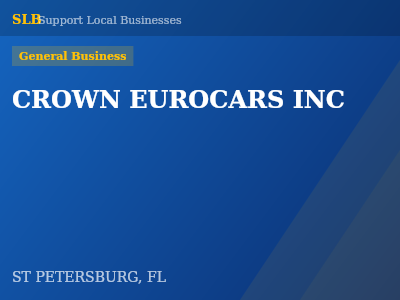 CROWN EUROCARS INC — General Business in ST PETERSBURG, FL