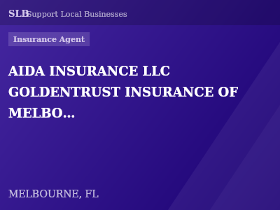 AIDA INSURANCE LLC GOLDENTRUST INSURANCE OF MELBOURNE — Insurance Agent in MELBOURNE, FL