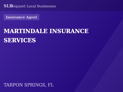 MARTINDALE INSURANCE SERVICES — Insurance Agent in TARPON SPRINGS, FL