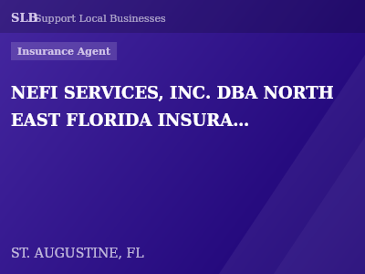 NEFI SERVICES, INC. DBA NORTH EAST FLORIDA INSURANCE — Insurance Agent in ST. AUGUSTINE, FL