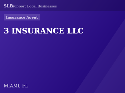 3 INSURANCE LLC — Insurance Agent in MIAMI, FL