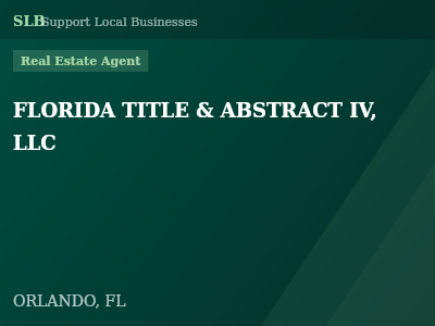 FLORIDA TITLE & ABSTRACT IV, LLC — Real Estate Agent in ORLANDO, FL