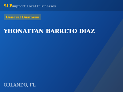 YHONATTAN BARRETO DIAZ — General Business in ORLANDO, FL