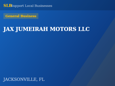 JAX JUMEIRAH MOTORS LLC — General Business in JACKSONVILLE, FL