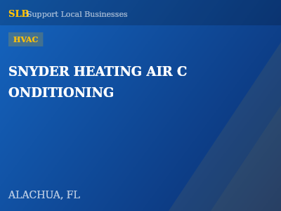 SNYDER HEATING AIR C ONDITIONING — HVAC in ALACHUA, FL