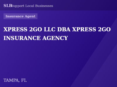 XPRESS 2GO LLC DBA XPRESS 2GO INSURANCE AGENCY — Insurance Agent in TAMPA, FL