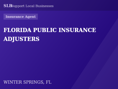 FLORIDA PUBLIC INSURANCE ADJUSTERS — Insurance Agent in WINTER SPRINGS, FL