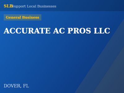 ACCURATE AC PROS LLC — General Business in DOVER, FL