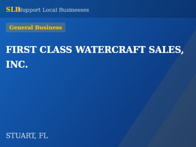 FIRST CLASS WATERCRAFT SALES, INC. — General Business in STUART, FL