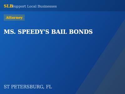 MS. SPEEDY'S BAIL BONDS — Attorney in ST PETERSBURG, FL