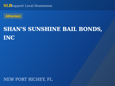 SHAN'S SUNSHINE BAIL BONDS, INC — Attorney in NEW PORT RICHEY, FL