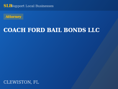 COACH FORD BAIL BONDS LLC — Attorney in CLEWISTON, FL