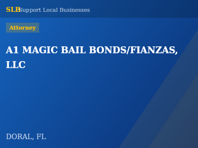 A1 MAGIC BAIL BONDS/FIANZAS, LLC — Attorney in DORAL, FL