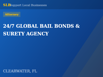 24/7 GLOBAL BAIL BONDS & SURETY AGENCY — Attorney in CLEARWATER, FL