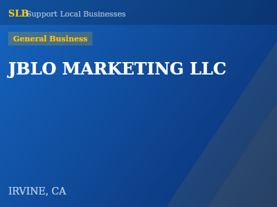 JBLO MARKETING LLC — General Business in IRVINE, CA