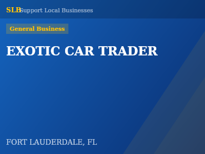 EXOTIC CAR TRADER — General Business in FORT LAUDERDALE, FL