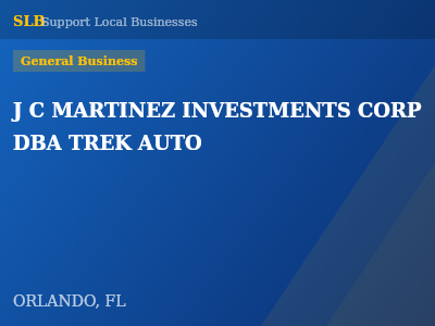 J C MARTINEZ INVESTMENTS CORP DBA TREK AUTO — General Business in ORLANDO, FL
