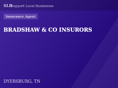 BRADSHAW & CO INSURORS — Insurance Agent in DYERSBURG, TN