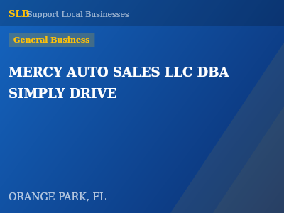 MERCY AUTO SALES LLC DBA SIMPLY DRIVE — General Business in ORANGE PARK, FL