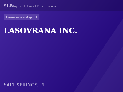 LASOVRANA INC. — Insurance Agent in SALT SPRINGS, FL