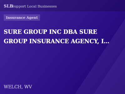 SURE GROUP INC DBA SURE GROUP INSURANCE AGENCY, INC — Insurance Agent in WELCH, WV