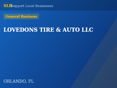 LOVEDONS TIRE & AUTO LLC — General Business in ORLANDO, FL