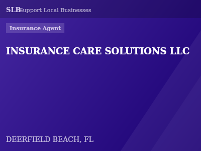 INSURANCE CARE SOLUTIONS LLC — Insurance Agent in DEERFIELD BEACH, FL