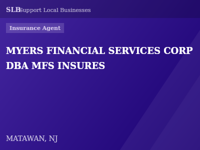MYERS FINANCIAL SERVICES CORP DBA MFS INSURES — Insurance Agent in MATAWAN, NJ
