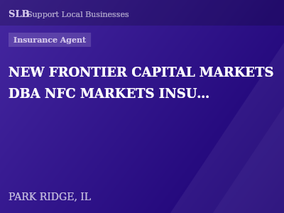 NEW FRONTIER CAPITAL MARKETS DBA NFC MARKETS INSURANCE SERVICES — Insurance Agent in PARK RIDGE, IL