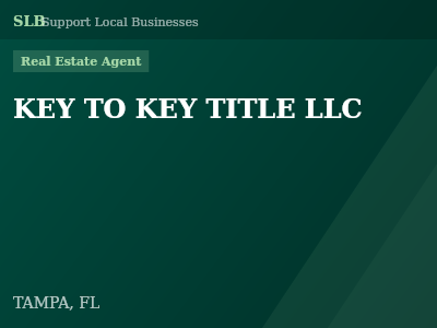 KEY TO KEY TITLE LLC — Real Estate Agent in TAMPA, FL