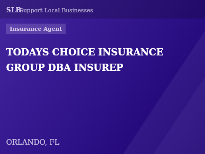 TODAYS CHOICE INSURANCE GROUP DBA INSUREP — Insurance Agent in ORLANDO, FL