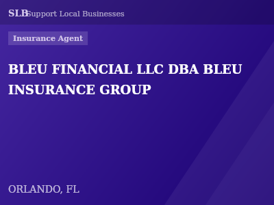 BLEU FINANCIAL LLC DBA BLEU INSURANCE GROUP — Insurance Agent in ORLANDO, FL