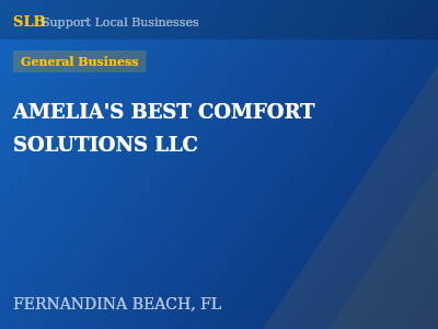 AMELIA'S BEST COMFORT SOLUTIONS LLC — General Business in FERNANDINA BEACH, FL
