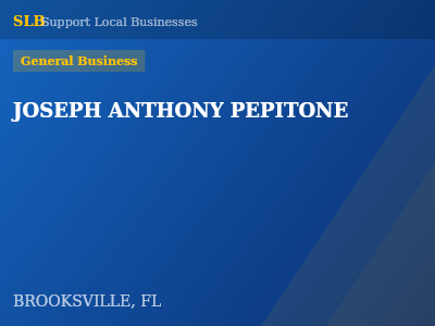 JOSEPH ANTHONY PEPITONE — General Business in BROOKSVILLE, FL