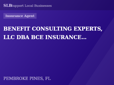 BENEFIT CONSULTING EXPERTS, LLC DBA BCE INSURANCE AGENCY — Insurance Agent in PEMBROKE PINES, FL
