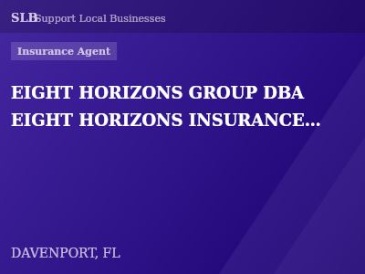 EIGHT HORIZONS GROUP DBA EIGHT HORIZONS INSURANCE GROUP — Insurance Agent in DAVENPORT, FL