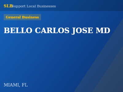 BELLO CARLOS JOSE MD — General Business in MIAMI, FL