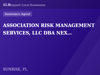 ASSOCIATION RISK MANAGEMENT SERVICES, LLC DBA NEXT GENERATION INSURANCE AGENCY — Insurance Agent in SUNRISE, FL