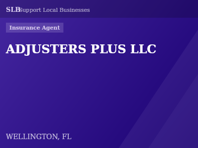 ADJUSTERS PLUS LLC — Insurance Agent in WELLINGTON, FL