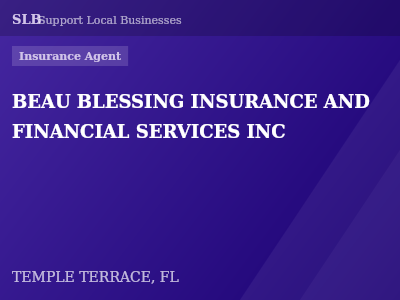 BEAU BLESSING INSURANCE AND FINANCIAL SERVICES INC — Insurance Agent in TEMPLE TERRACE, FL