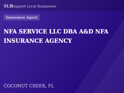 NFA SERVICE LLC DBA A&D NFA INSURANCE AGENCY — Insurance Agent in COCONUT CREEK, FL