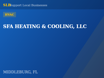 SFA HEATING & COOLING, LLC — HVAC in MIDDLEBURG, FL