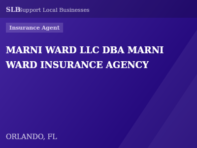 MARNI WARD LLC DBA MARNI WARD INSURANCE AGENCY — Insurance Agent in ORLANDO, FL