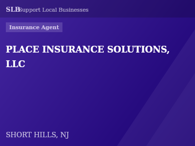 PLACE INSURANCE SOLUTIONS, LLC — Insurance Agent in SHORT HILLS, NJ