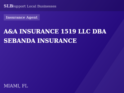 A&A INSURANCE 1519 LLC DBA SEBANDA INSURANCE — Insurance Agent in MIAMI, FL