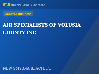 AIR SPECIALISTS OF VOLUSIA COUNTY INC — General Business in NEW SMYRNA BEACH, FL