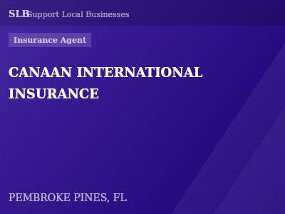 CANAAN INTERNATIONAL INSURANCE — Insurance Agent in PEMBROKE PINES, FL