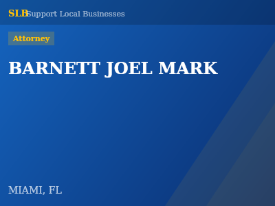 BARNETT JOEL MARK — Attorney in MIAMI, FL