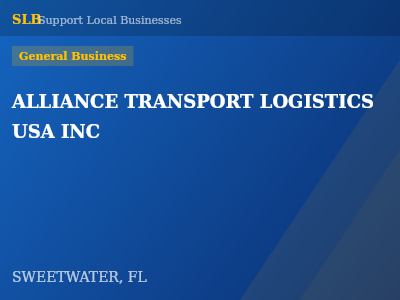 ALLIANCE TRANSPORT LOGISTICS USA INC — General Business in SWEETWATER, FL