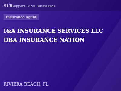 I&A INSURANCE SERVICES LLC DBA INSURANCE NATION — Insurance Agent in RIVIERA BEACH, FL